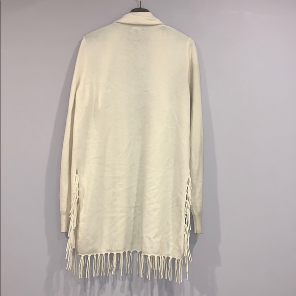 Cashmere Cardigan with Fringe - Picture 2 of 2